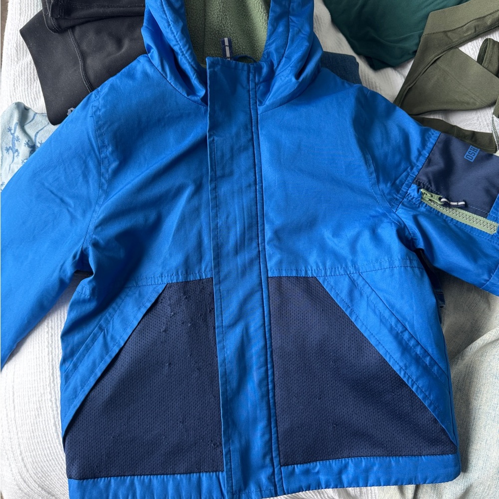 Blue and Navy Hooded Jacket